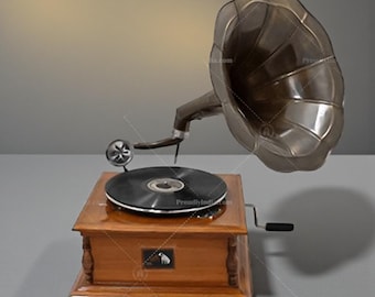 Buy Valentines Day Gift,HMV Gramophone Player, Phonograph, Old Music Sound Box, Antique Record Player, Vintage Decor, Music Lover Gifts