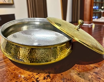 Handi de latón para biryani, compre handi de cocina en línea, Degchi de latón en EE. UU., gran olla moderna para hacer biryani en Pital