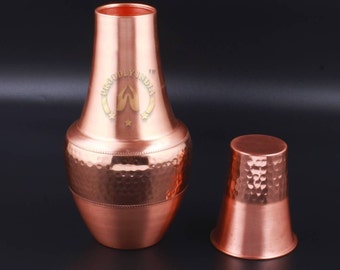 Metal Water Bottle,Tamba Glass,Pure Copper Bottle,Copper Water Bottles 1.4 Liter With 1 Glasses,Tamba bottle,Copper Glass Online,Return Gift