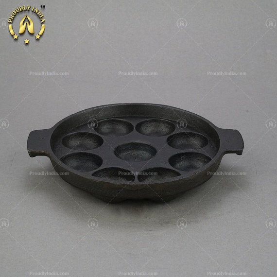 Cast Iron Paniyaram Pan, 12 Pit