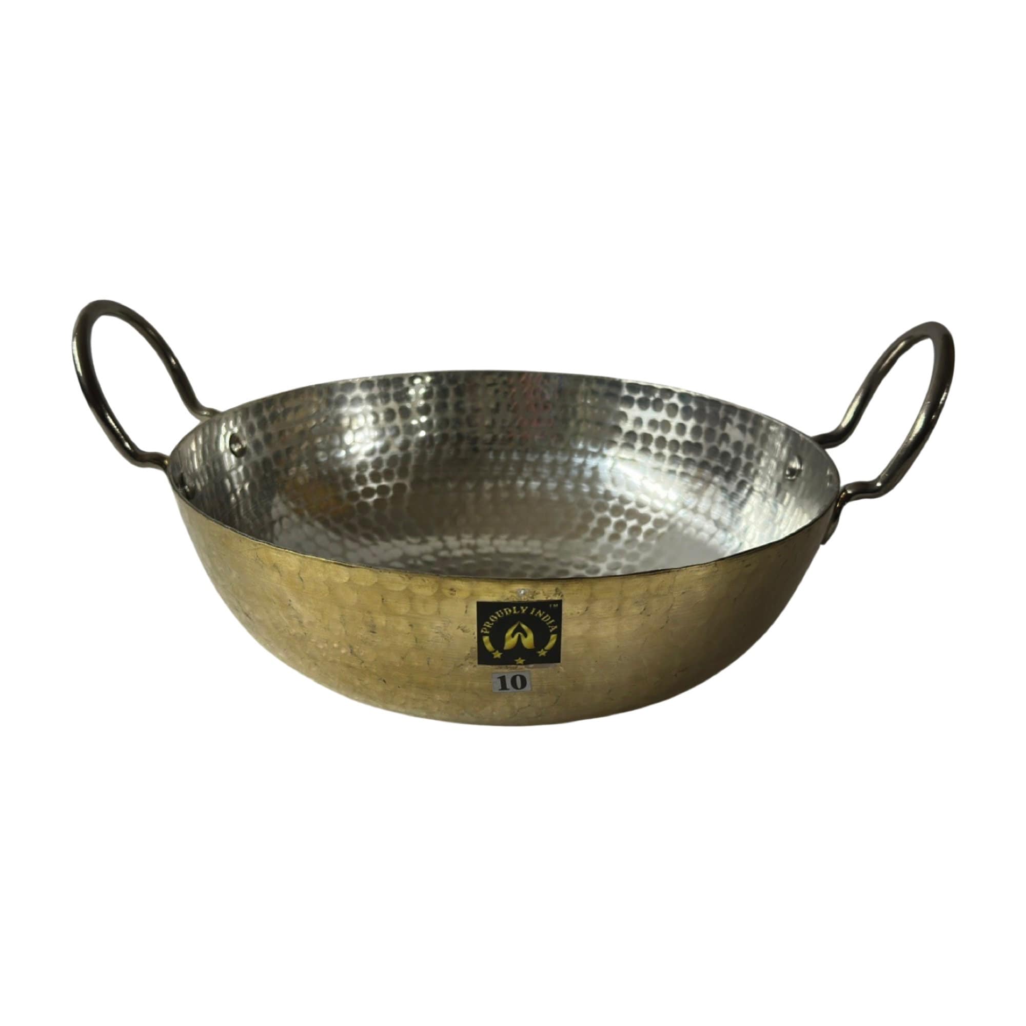 Brass made hammered serving kadai kadhai, brass made hammered kadai