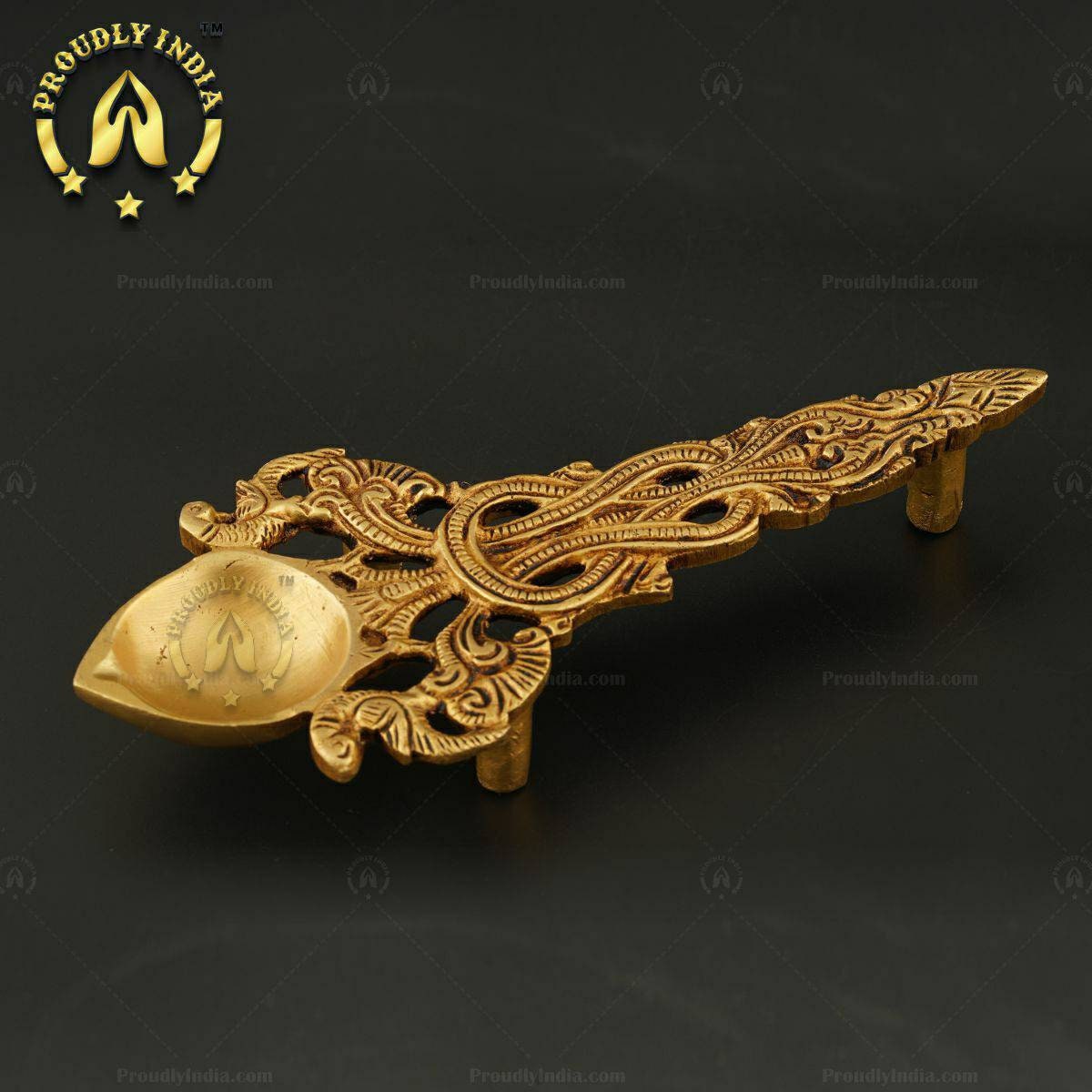 Saudeep India Set Per Puja E Hawan In Rame E Ottone - Include Kund, Kalash, Piatto, Cucchiaio, Chandan Patta E Bastoncino - Kit Cerimoniale Tradizionale - 3
