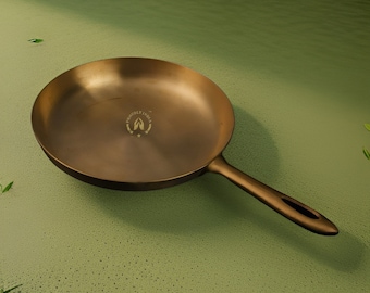 9-inch Bronze Skillet Pan, Traditional Kansa Pan, Cooking Pan, Best Skillet Pan, Frying Pan, Best Egg Pan, Buy Pan Online