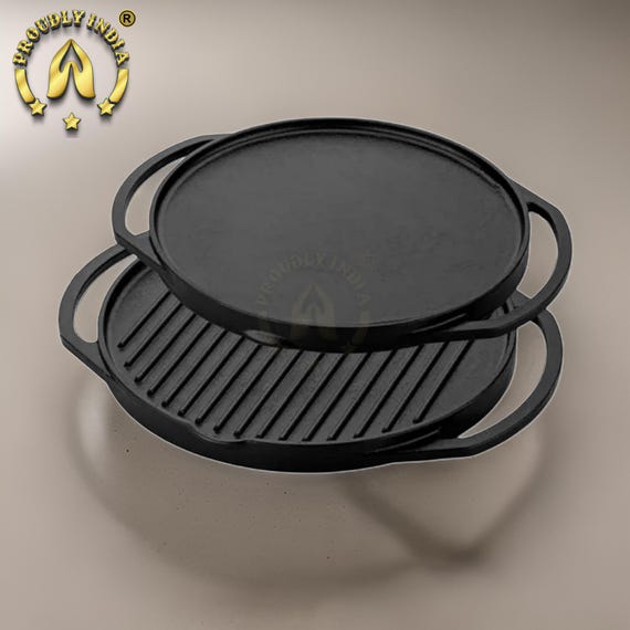 in Dosa Tawa and Grill Pan in Cast Iron,premium Induction Base