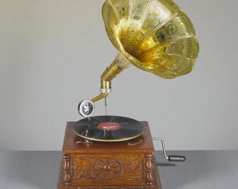 HMV シニアモナーク蓄音機 His Masters Voice 本物 ヴィンテージ