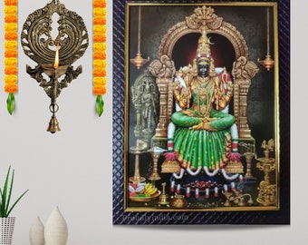 Divine 14X10 Kamatchi Amman Frame: Honor Goddess Kamakshi at Home