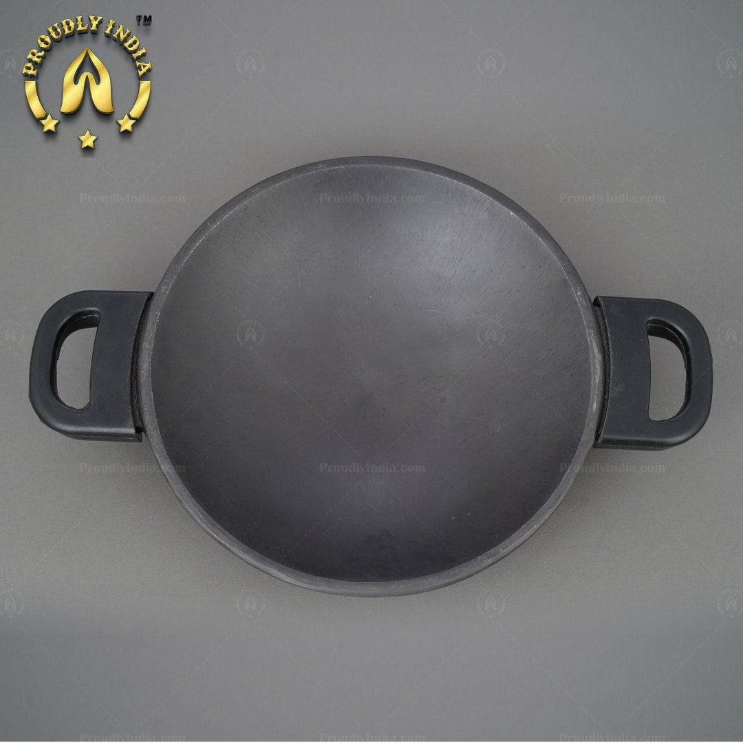 Deep Appam Pan With Bakelight Heat Resistant Handle,authentic Cast Iron