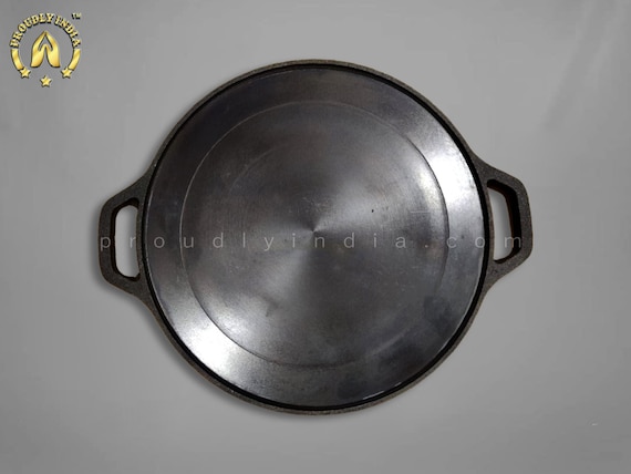 Cast Iron Dosa Tawa With Handle (Pre Seasoned | 10 inch)