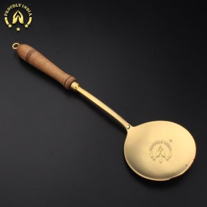 Brass Ladle, Serving Spoon, Karandi, Antique Spatula, Kitchen Spoon, Antique Cutlery, Cooking Utensils, Metal Spatula,Ladle Online