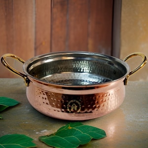 Copper Kadhai, Biriyani Handi, Copper Patili, Cooking Pot, Indian Copper Handi, Serving Utensils, Copper Kadai, Copper Handi Online