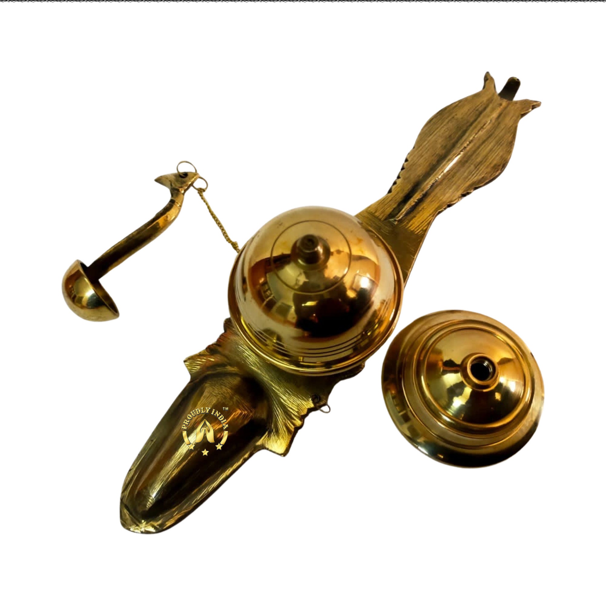 Ashtamangalya Vilakku ideal Brass Oil Lamp diya for Pooja