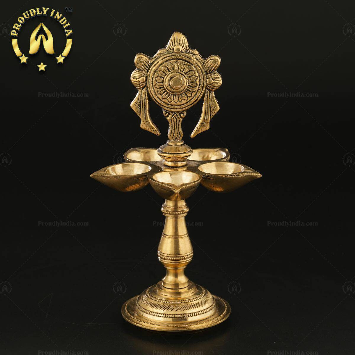 Artigiano Puja Puja Jyoti Diya - Lampada A Olio Indiana Di Pooja