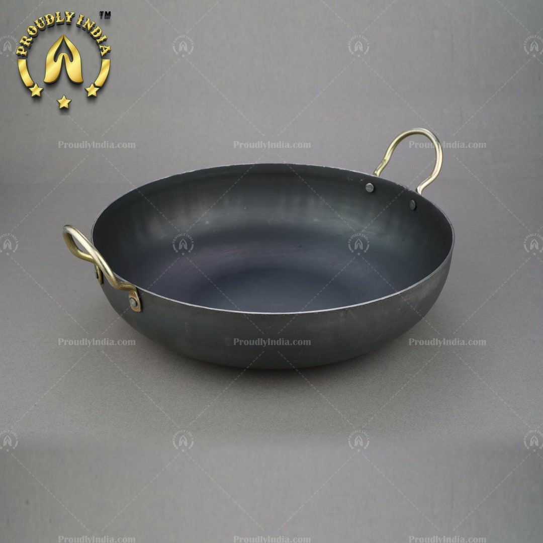 Iron Kadai With Flat Bottom, Induction Friendly Khadai for Cooking