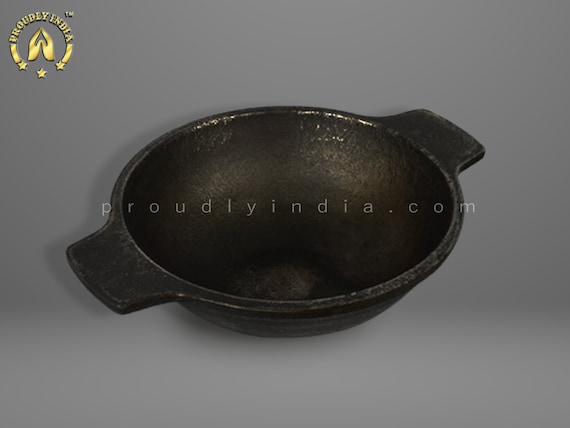 Premium Iron Kadai,deep Frying Cast Iron Pan,heavy Iron Kadhai