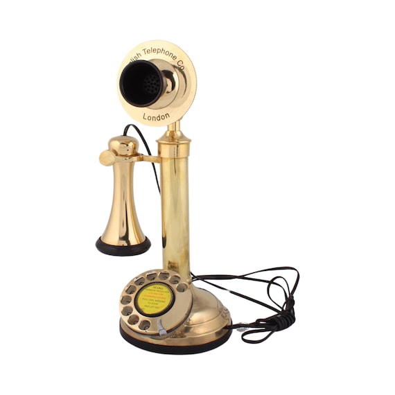 Brass Telephone, Antique Telephone, Vintage Telephone, Old Style 