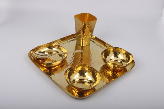 Brass Thali Set, Brass Dinner Thali, Brass Dinner Set, Dinner Set