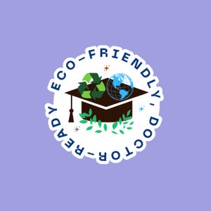 Adesivos médicos ecológicos, adesivos aprovados por médicos, adesivos de saúde sustentável, adesivos para laptop de doutorado, adesivos para formatura de doutorado, presente,