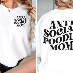 Poodle Dog Mom Sweatshirt,Funny Poodle Dog Mama Shirts,Introvert Womens Hoodie With Poodles,Poodle Parents Sweatshirt,Dog Owner Sweatshirt