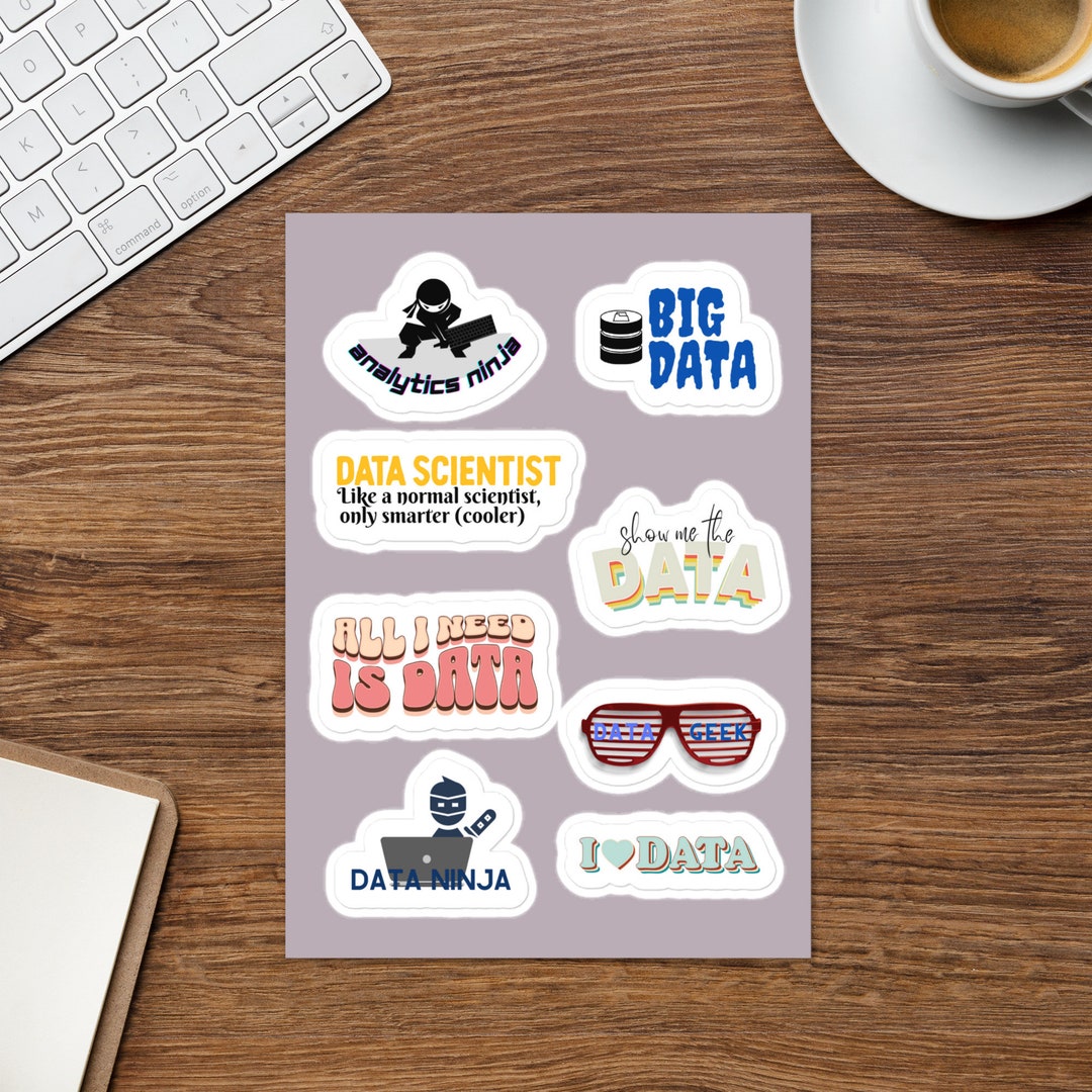 Data Science Sticker Pack, Data Scientist Sticker Sheet, Data Queen ...