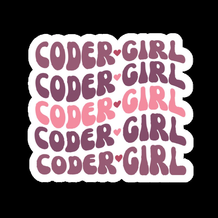 Retro Coder Girl Stickers, Programmer Stickers, Girl Coder Stickers ...