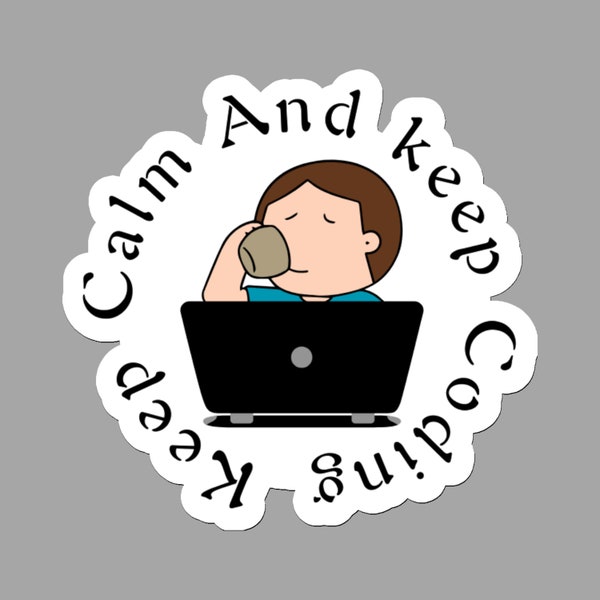 Keep Calm and Keep Coding Stickers - Stay Focused and Inspired in Your Coding Journey ,Women who code,Girls who code,Girl coder sticker,