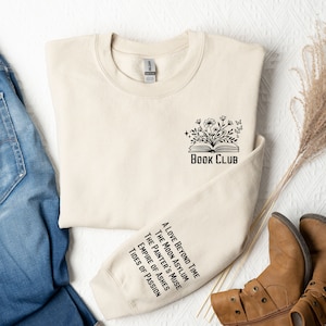 Custom Book Club Bookworm Sweatshirt,Personalized Bookish Crewneck,Librarian Sweater Gift for book lover,Literature Club Teacher Crewneck