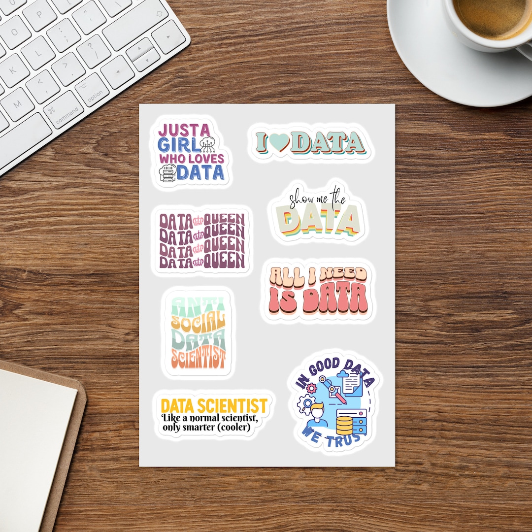 Data Science Sticker Pack, Data-driven Woman, Data Scientist Sticker ...