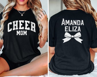 Personalized Cheer Mom Shirt Gift For Cheer Mama Sweatshirt,Customized Cheerleader Mama Gift,Cheerleading Mom Tee School Cheer Competition