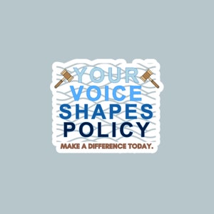 Your Voice Shapes Policy Aufkleber, PhD Abschlussaufkleber Doktorand, Geschenk, Arzt Wasserflasche Aufkleber Medizinstudent Geschenk,