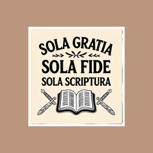 Autocollant foi,Sola Gratia Fide Scriptura,Sticker protestant,Autocollant biblique,Décoration hrétienne,Cadeau foi chrétienne,