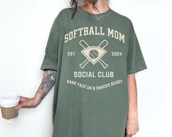 Custom Softball Mom Social Club Shirts Gift For Softball Mama Shirt,Sideline Social Club Tees,Gameday Shirt For Sports Mom Mother's Day Gift