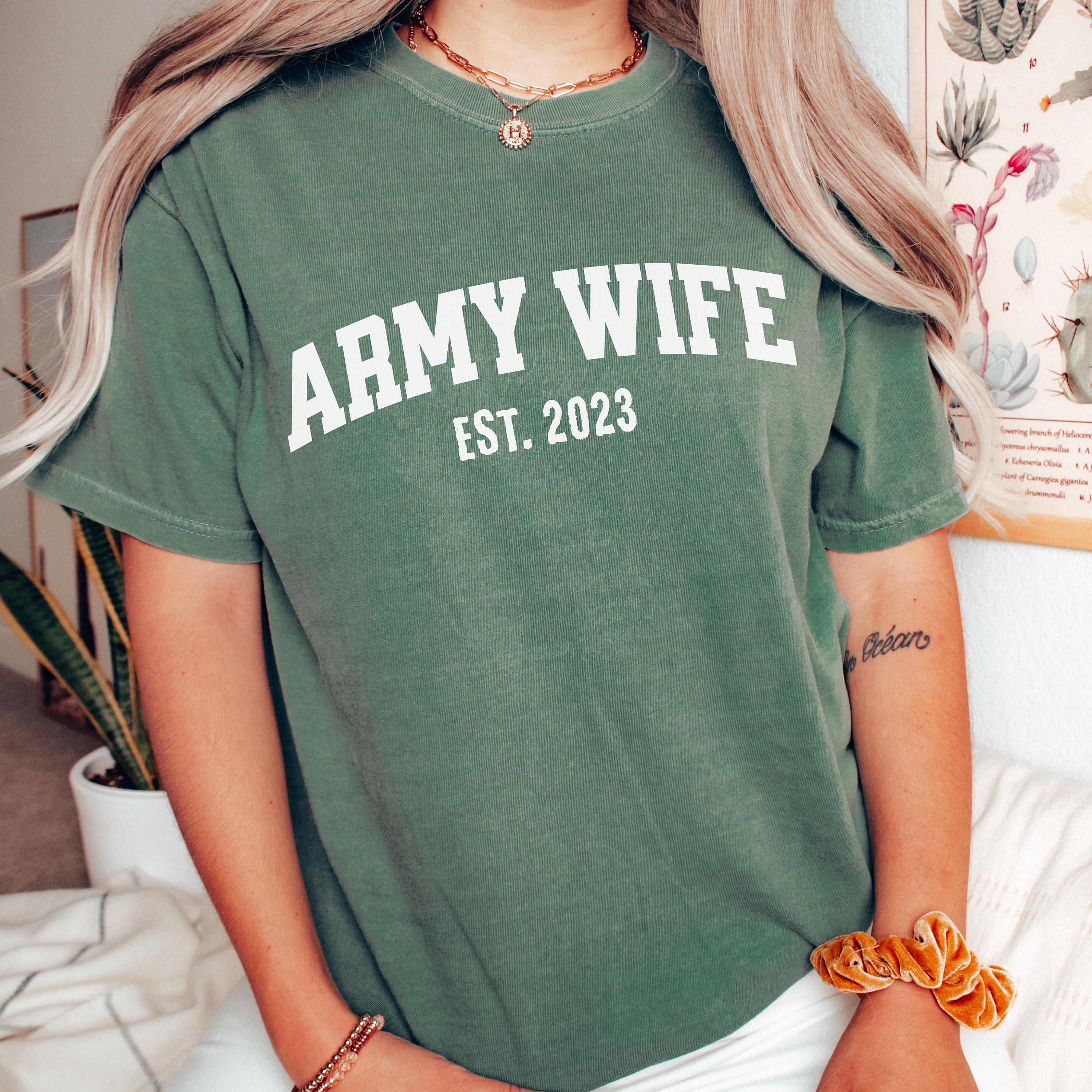 Custom Army Wife Shirtspersonalized Proud Military Wife image