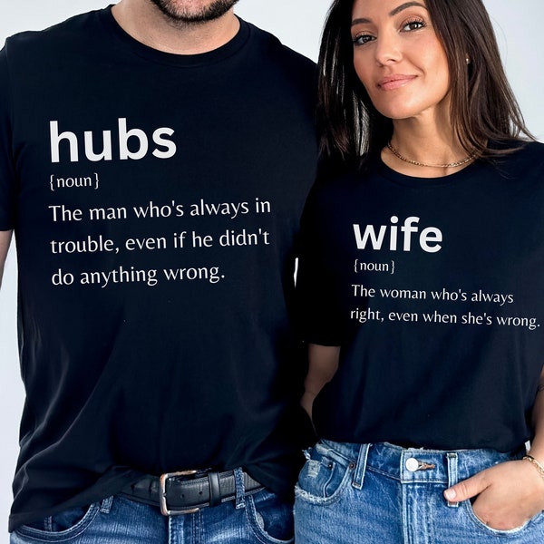 Husband Wife Definition Shirts Etsy