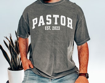 Custom Pastor Shirt, Personalized Pastor Established Shirt, Pastor Appreciation, Pastor's Gift,Christian Gift, Faith Shirt, Preacher T-Shirt