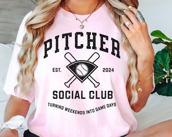 Custom Softball Mom Social Club Shirts Gift For Softball Mama Shirt,Sideline Social Club Tees,Gameday Shirt For Sports Mom Mother's Day Gift