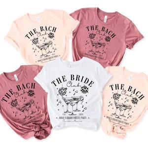 Custom Disco Bachelorette Party Shirts,The Bach Club Bachelorette Tee,Matching Bridesmaid Shirts,Personalized Disco Bach Social Club Wedding
