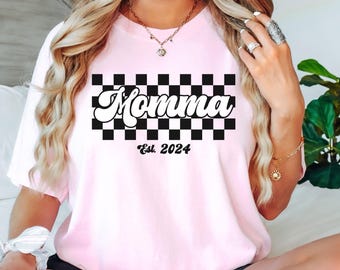 Custom Mama Momma Comfort Colors Shirt,Custom Momma Sweatshirt,New Future Mom Sweatshirt,Pregnancy Announcement Gift Mom Hoodie,Mama Sweater
