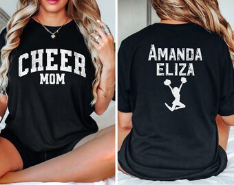 Personalized Cheer Mom Shirt Gift For Cheer Mama Sweatshirt,Customized Cheerleader Mama Gift,Cheerleading Mom Tee School Cheer Competition