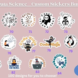 Custom Data Science Sticker Pack, Personalized Data Scientist Sticker ...