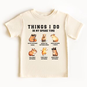 Funny Capybara Shirt Thing I Do In My Spare Time T-Shirt,Capybara Gift Meme Shirt,Animal Lover Tee,Rodent Weird Shirt,Family Matching Shirts