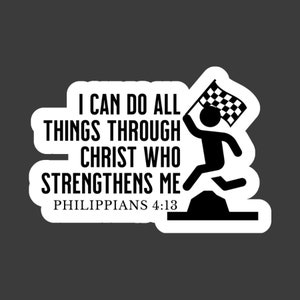 Christian Faith Stickers Gift For Christian Planner Laptop Sticker - Inspirational 3x3 Decal for Faith and Strength