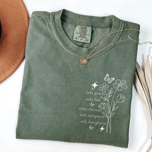 Five Solas Shirt Comfort Color For Reformed Christian Gift Reformation Day Bible Tshirt Protestant Lutheran Reformation Shirt Reformed Woman