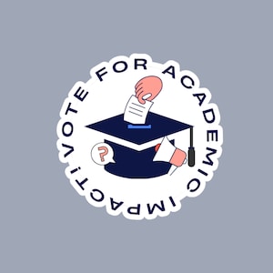 Vote em adesivo de impacto acadêmico, adesivo de graduação de doutorado, estudante de doutorado, presente, adesivo de garrafa de água médica, presente de estudante de medicina,