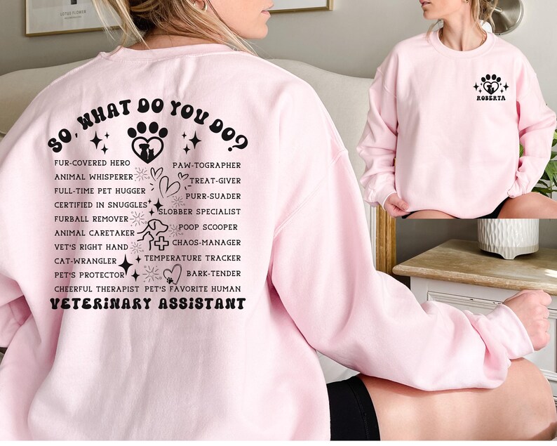 Custom Veterinary Assistant Sweatshirt,vet Tech Definition Shirt