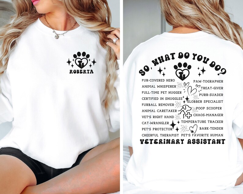 Custom Veterinary Assistant Sweatshirt,vet Tech Definition Shirt