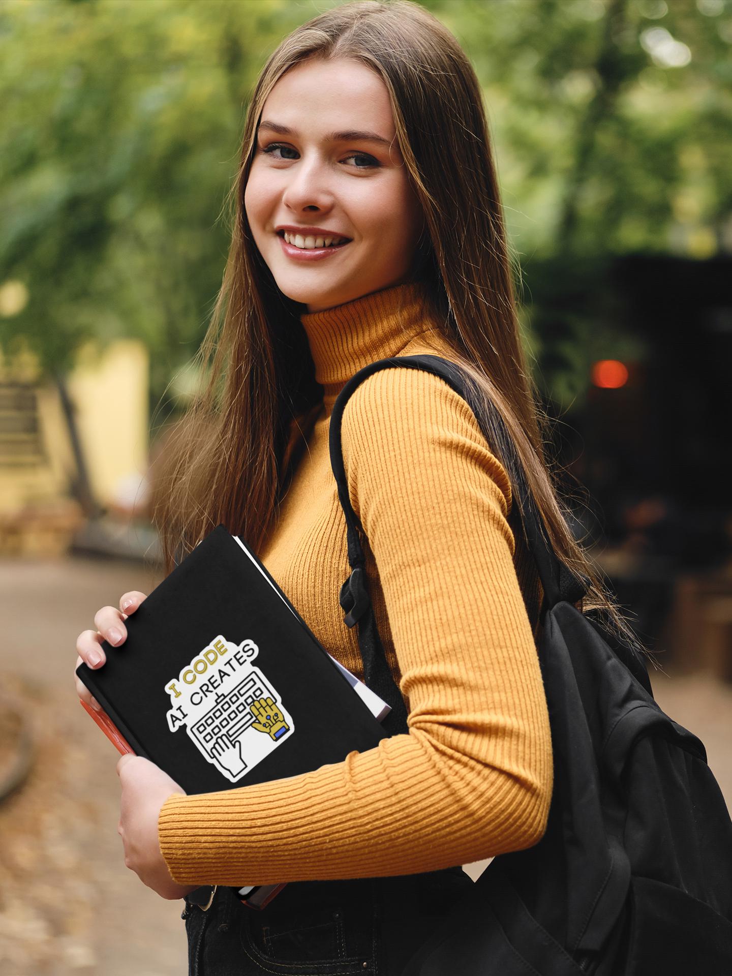 I Code, AI Creates Stickers Data Scientist Sticker, Data Queen Woman in ...
