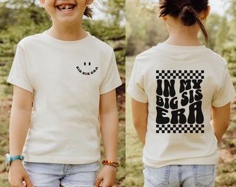 In My Big Sis Era Shirts,Custom Big Sister Club Shirt,Retro Little Sister Lil Sis T-Shirt,Funny Toddler Siblings Tees,Kids Sweatshirts Gifts