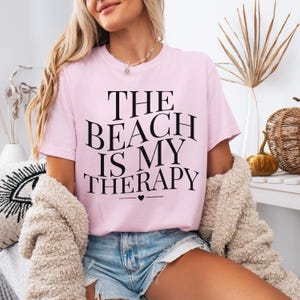 The Beach Is My Therapy Comfort Color Shirt, Beach T-Shirt,Therapy Sweatshirt,Beach Shirt,Travel Sweatshirt,Summer Sweatshirt,Cozy Crewneck