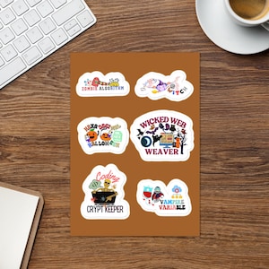Halloween Programmer Sticker Developer Stickers,Software Engineer Girl Coder Stickers,Women In Tech Sticker,Web Developer Laptop Stickers