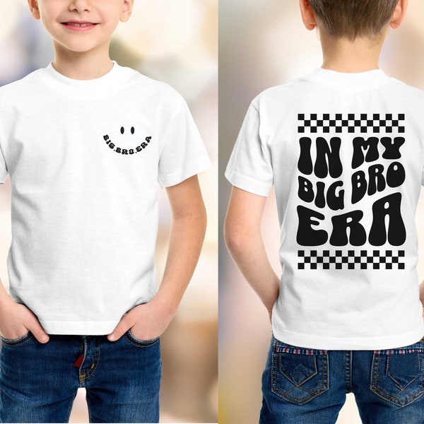 In My Big Bro Era Shirts,Custom Big Brother Club Shirt,Little Brother Lil Bro T-Shirt,Funny Toddler Sibling Tees,Kids Baby Sweatshirts Gifts